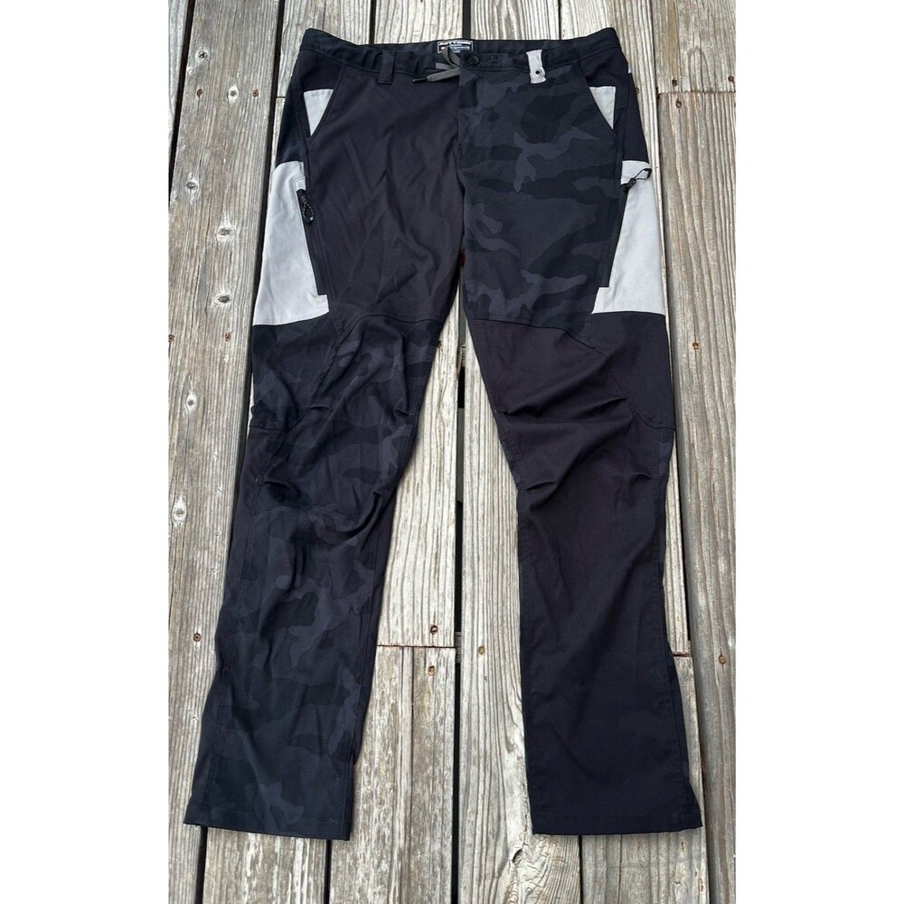 686 Anything Collection Men's 38X34 Slim Fit Cargo Pants Black Camo Stretch